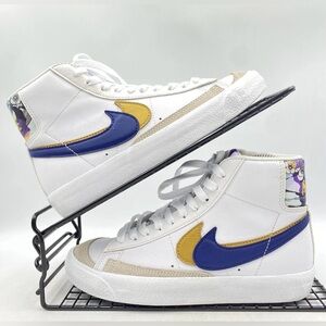 Nike Blazer Mid 77 SE White Blue Void Gold DD1847-102 Shoes- Youth 6Y Women 7.5